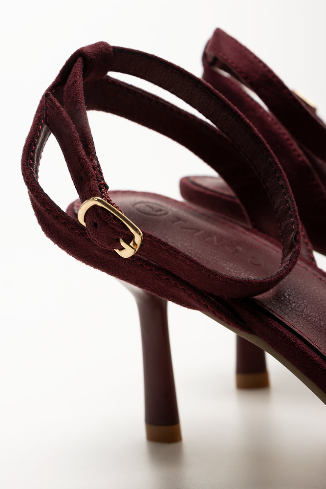 Bow Strap Heel Sandals Burgundy (3)