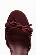 Bow Strap Heel Sandals Burgundy (4)