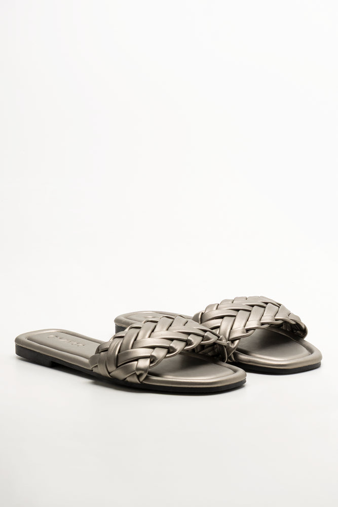 Mule Sandals Silver
