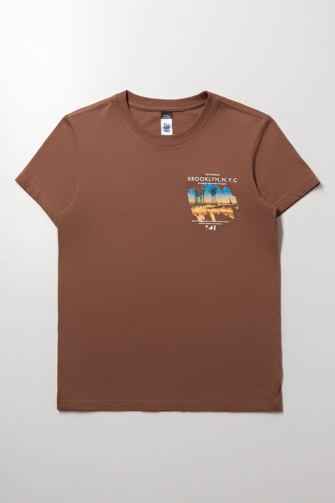 Printed T-Shirt Brown