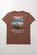 Printed T-Shirt Brown (2)
