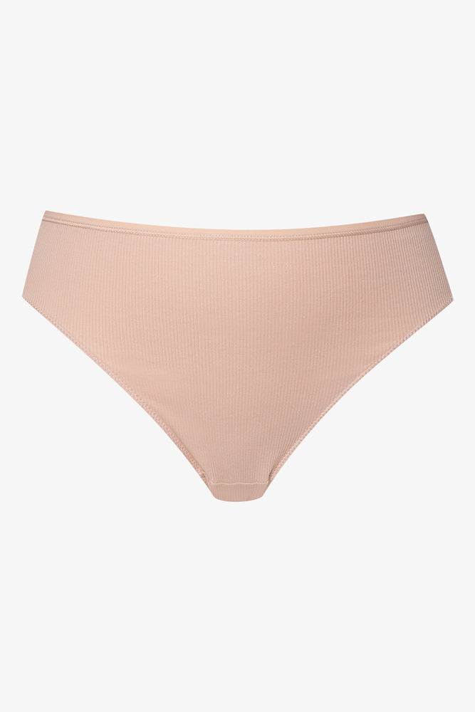 3 Pack Brazilian Rib Panties Natural (3)
