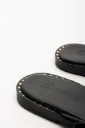 Buckle Thong Sandals Black (3)