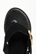 Buckle Thong Sandals Black (4)