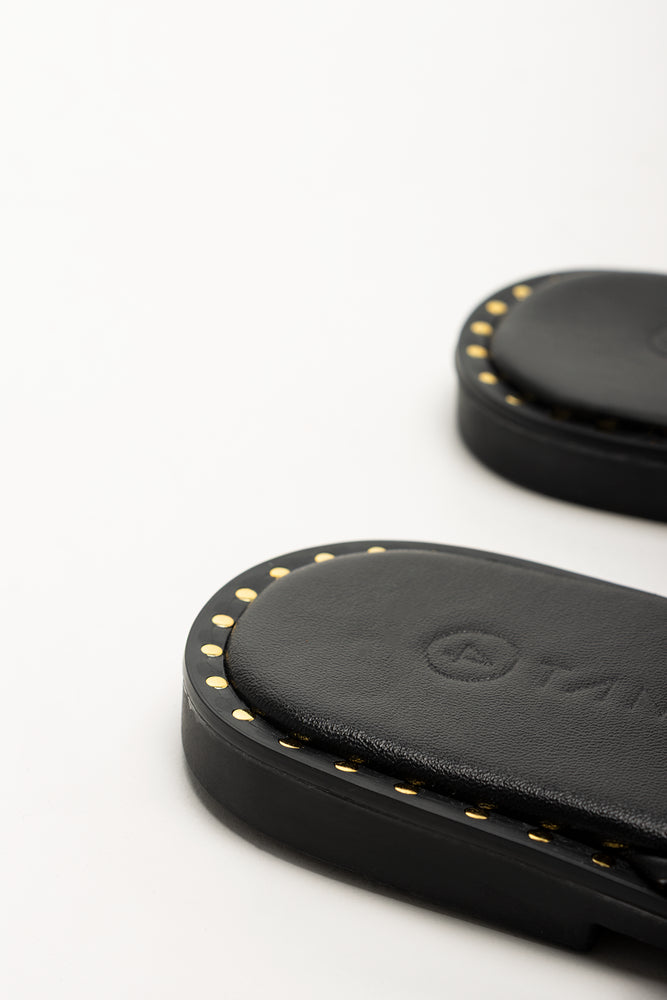 Thong Mule with Buckle Black (3)