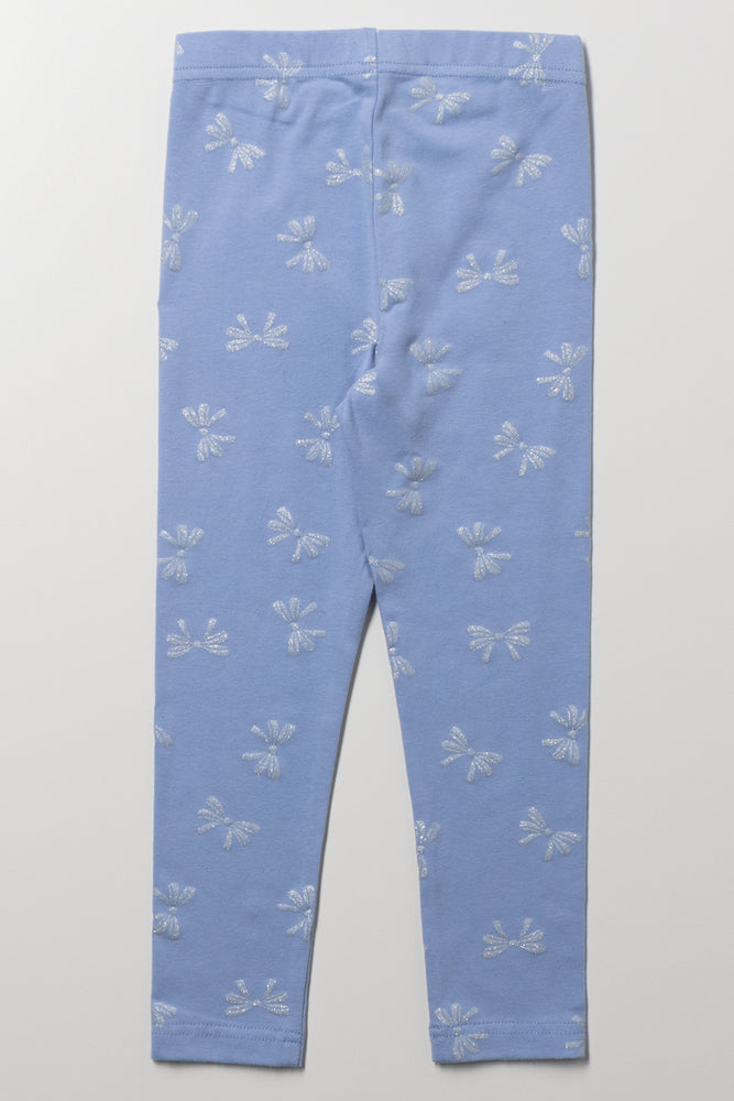Bow Leggings Blue (2)