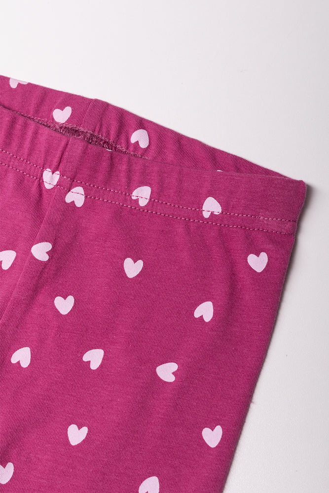 Heart Leggings Berry