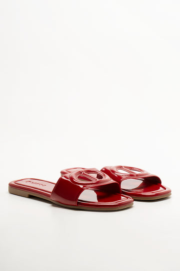 Mule Sandals Red
