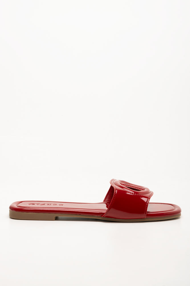 Mule Sandals Red