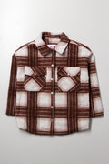 Check Shacket Brown