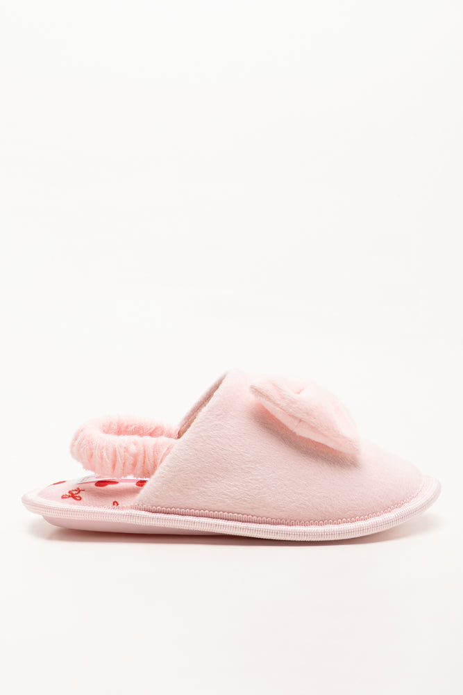 Bow Slingback Slippers Pink (1)