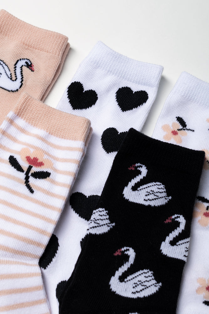 5 Pack Anklet Socks Multicolour (1)