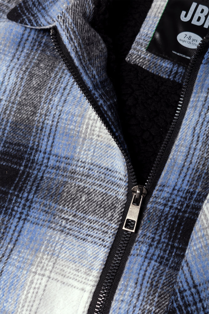 Check Shacket Blue