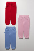 3 Pack Trackpants Red, Blue And Pink (2)