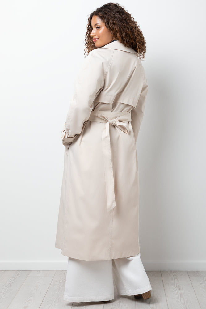 Lined Twill Trench Coat Cream (2)