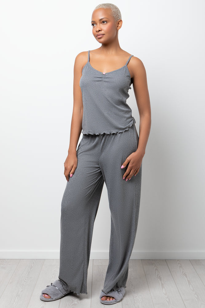 Knit Cami Pyjama Set Grey