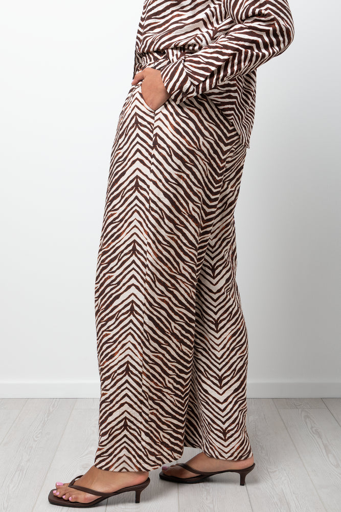 Zebra Print Pants Brown (1)