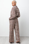 Zebra Print Pants Brown (2)