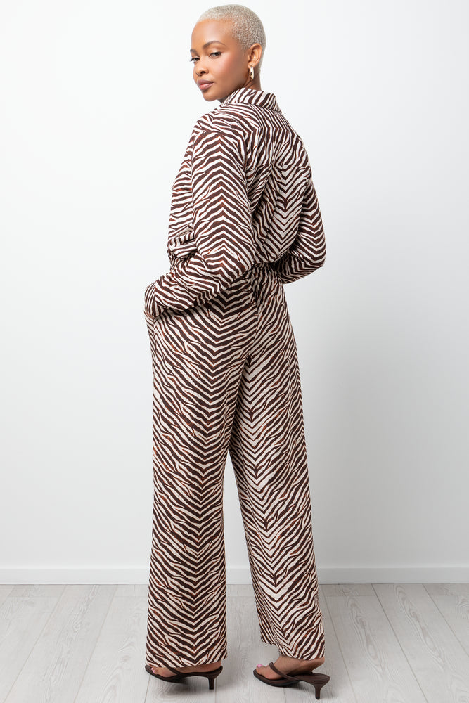 Zebra Print Pants Brown (2)