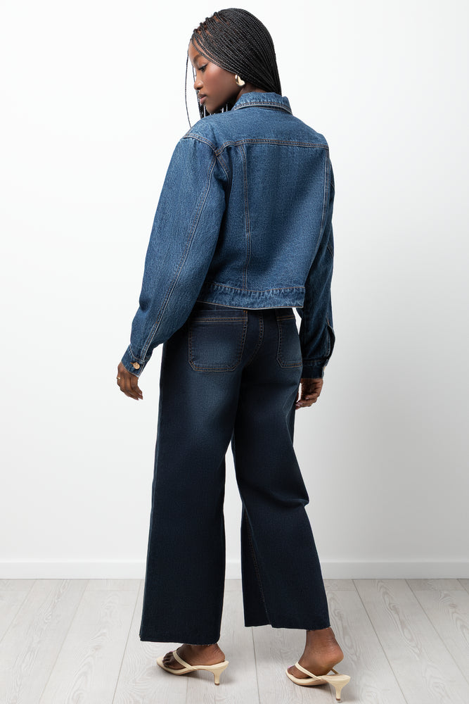 Culotte Denim Jeans Dark Blue (2)