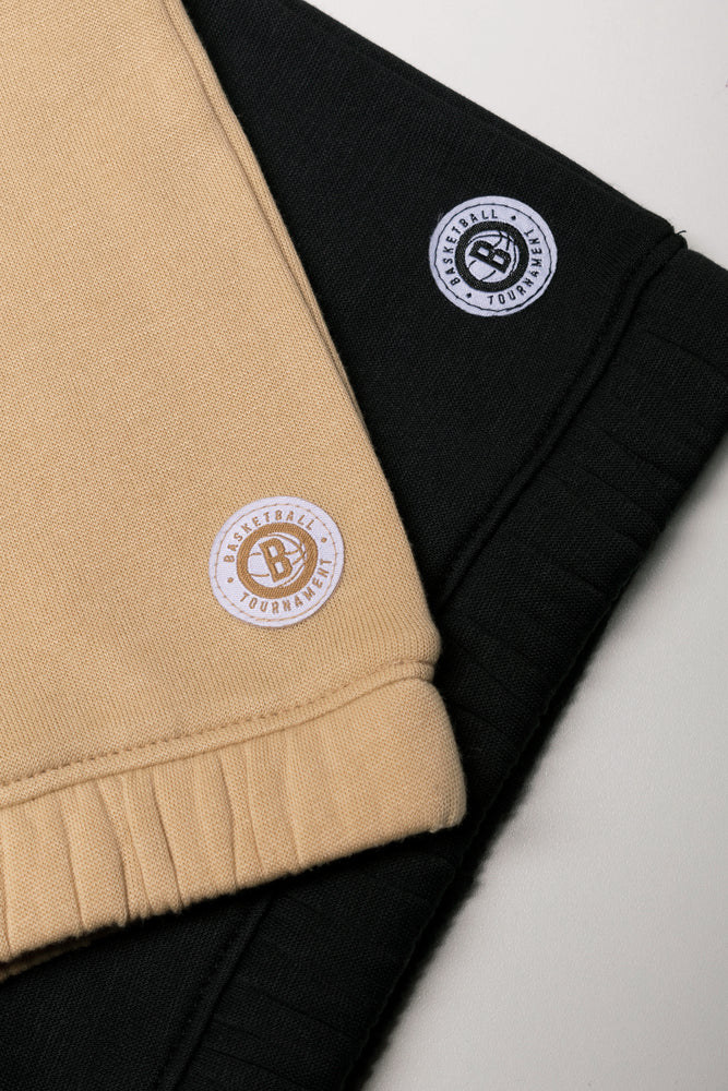 2 Pack Hooded Track Tops Black & Natural (1)