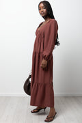Long Sleeve Dress Brown (1)