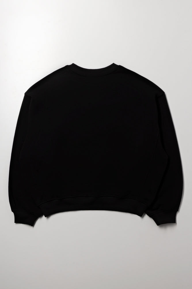 Crew Neck Tracktop Black (5)