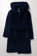Shaggy Fleece Gown Navy