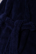 Shaggy Fleece Gown Navy (1)