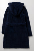 Shaggy Fleece Gown Navy (2)