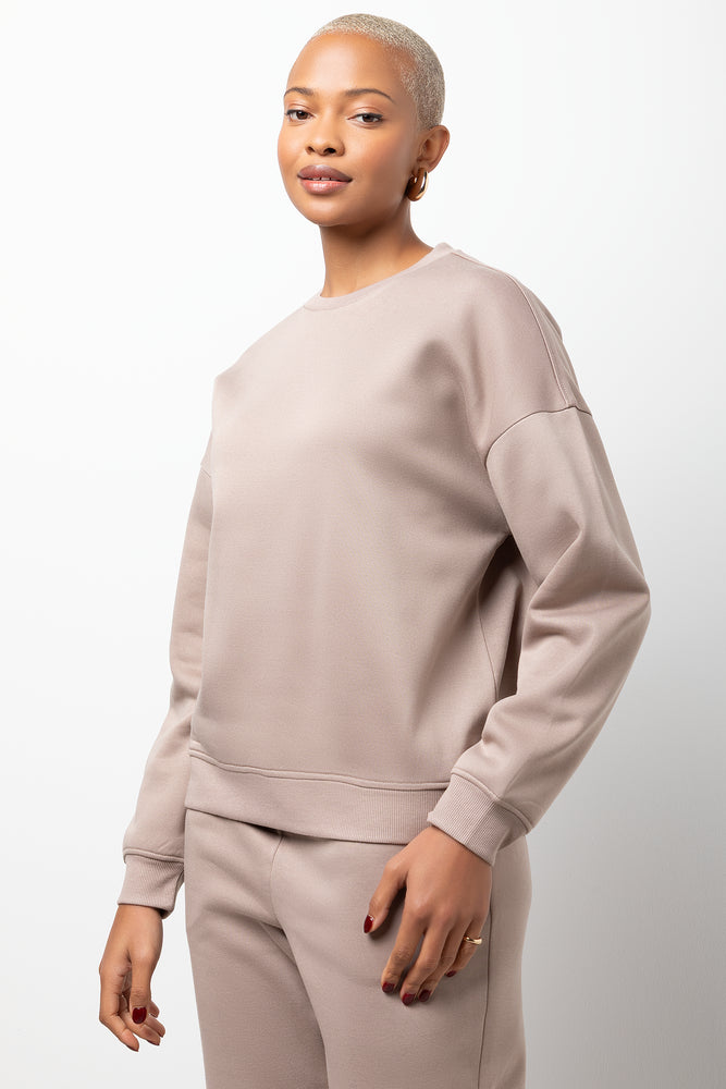 Crewneck Tracktop Mocha