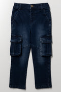 Denim Skinny Cargo Jeans