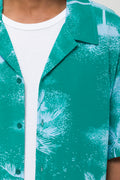 Viscose Printed Shirt Teal (3)