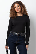 Long Sleeve Crew Neck T-Shirt Black
