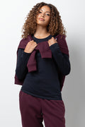 Long Sleeve Crew Neck T-Shirt Navy