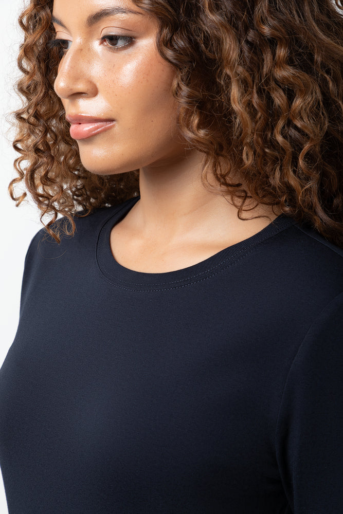 Long Sleeve Crew Neck T-Shirt Navy (3)