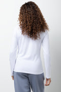 Long Sleeve Crew Neck T-Shirt White (2)