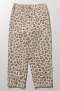 Animal Print Denim Jeans Natural