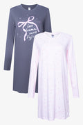 2 Pack Sleep Shirts Grey & Pink
