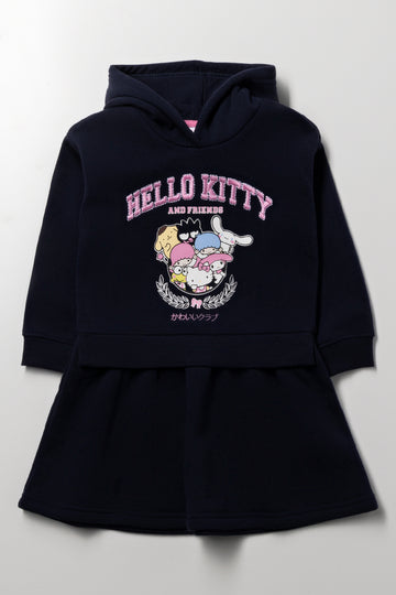Hello Kitty Hooded Dress Black