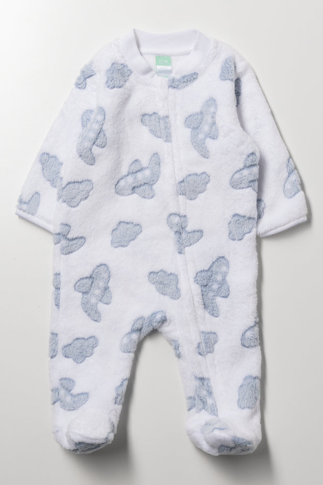 Fleece Babygrow White