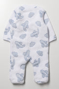 Fleece Babygrow White (2)