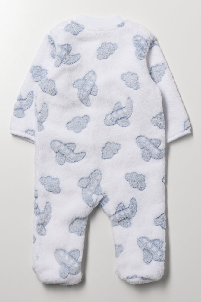 Fleece Babygrow White (2)