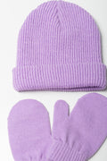 Beanie & Gloves Set Lilac (1)