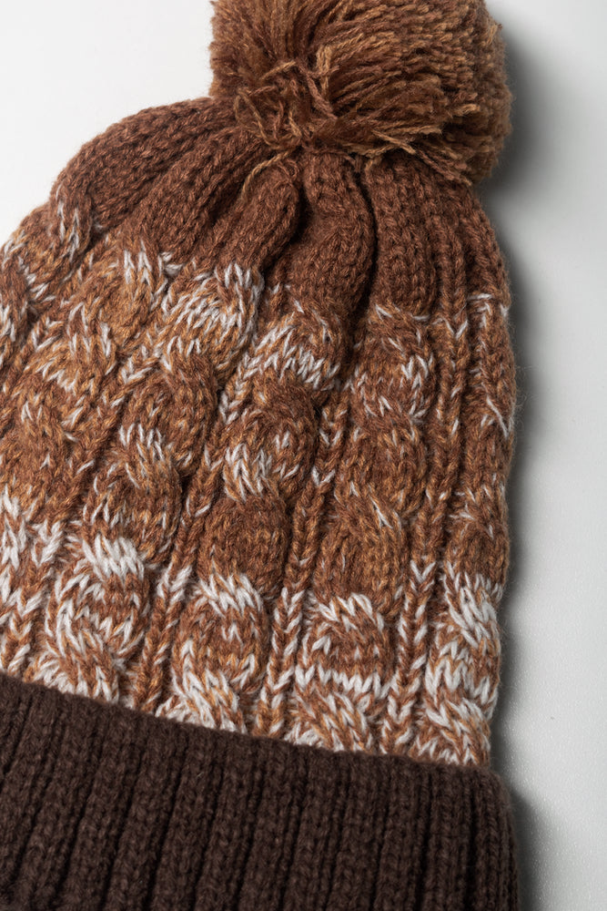 Knit Beanie Brown (1)