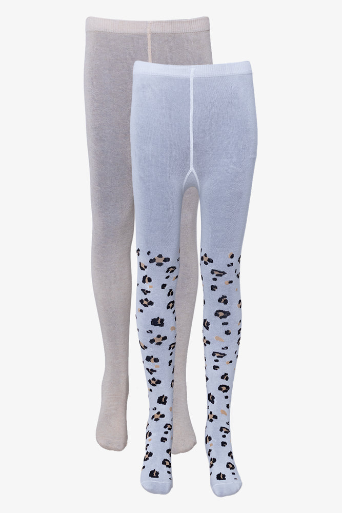 2 Pack Tights Natural And Grey