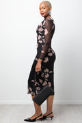 Floral Mesh Dress Black (1)