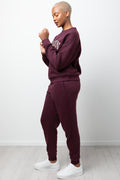 Fleece Jogger Burgundy (1)