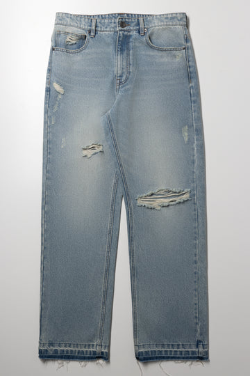 Straight Leg Denim Jeans Blue