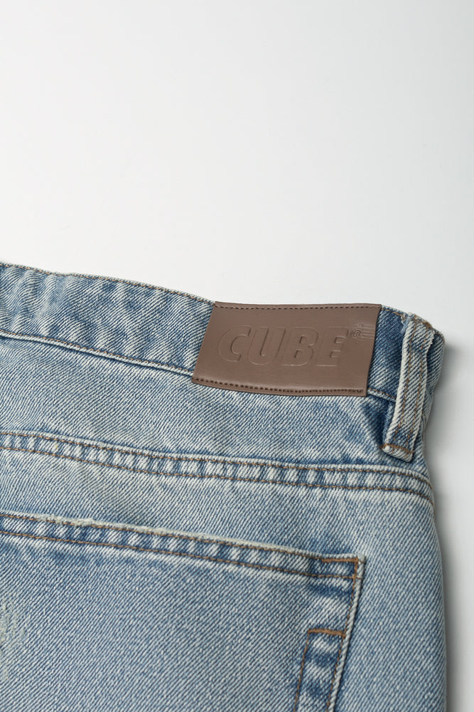 Straight Leg Denim Jeans Blue (2)
